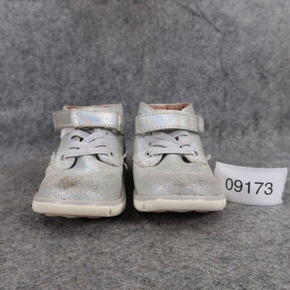 Stride Rite Shoes Kids 7 Boots Quinn Leather Iridescent Toddler Baby Comfort SRT - Picture 3 of 14